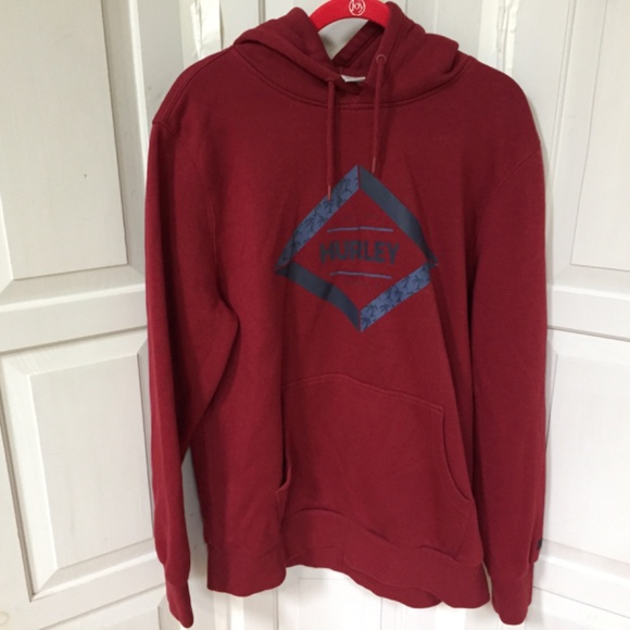 Hurley Red Hoodie with Blue Logo - Picture 7 of 11